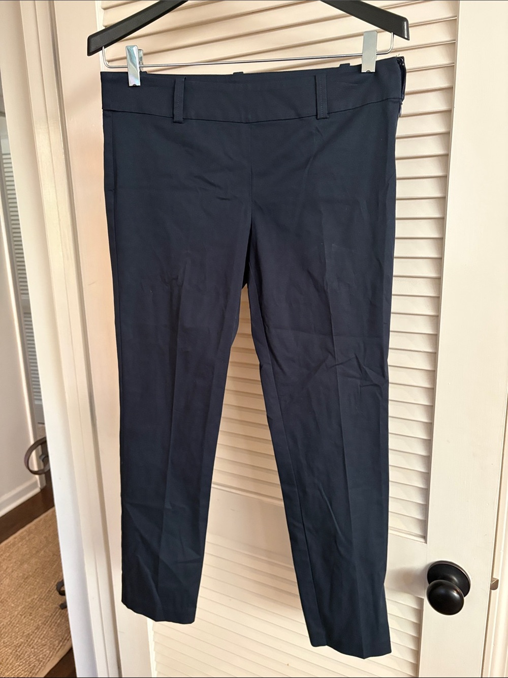 Ann Taylor Navy Straight-Leg Dress Pants